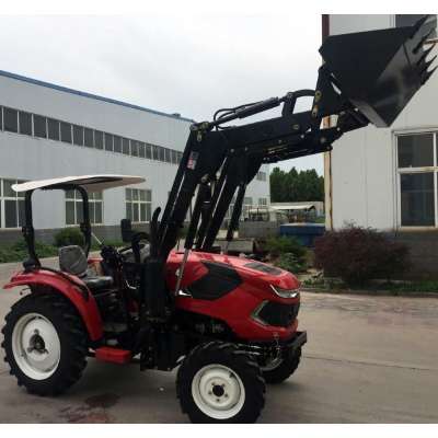 High quality 60Hp farm tractor with front end loader 4 in 1 bucket